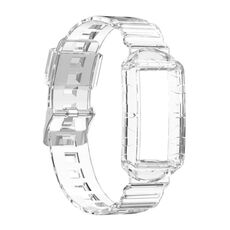 Per Fitbit Carica 4 Silicone One Body Armor Guardia cinturino (trasparente)