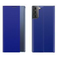 Per Samsung Galaxy S22 5G Display laterale GRANDETIC MAGNETIC PLAIN PLAIN PLANO + Custodia PC con supporto e funzione Sleep / Wake-up (Sky Blue)