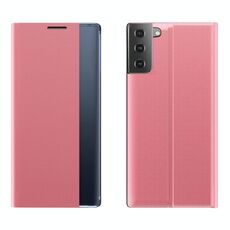 Per Samsung Galaxy S22 5G Display laterale MAGNETIC PLAIN PLAIN PLAY PLANO + Custodia PC con titolare e funzione Sleep / Wake-up (oro rosa)