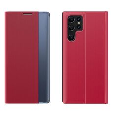 Per Samsung Galaxy S22 Ultra 5G Display laterale MAGNETIC TOCH PLAIN PLAIN PLAIN PLAIN + PC con titolare e funzione Sleep / Wake-up (rosso)