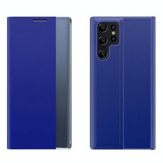 Per Samsung Galaxy S22 Ultra 5G Display laterale MAGNETIC TOCH PLAIN PLAIN PLAIN PLAIN + PC con titolare e sospensione / funzione sveglia (Sky Blue)