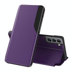 Per Samsung Galaxy S22 5G Display laterale antiurto antiurto in pelle orizzontale in pelle con supporto (viola)