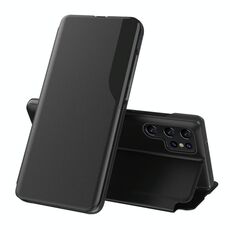 Per Samsung Galaxy S22 Ultra 5G Display laterale antiurto antiurto antiurto in pelle flip con supporto (nero)