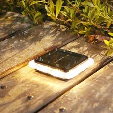 8 LED Solar Solar Outdoor Impermeabile Luce sepolta (luce calda quadrata)