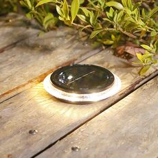 8 Led Solar Outdoor Outdoor Impermeabile trasparente Luce sepolta (luce tonda-calda)