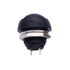 10 PCS Switch a pulsante auto-ripristino impermeabile (nero)