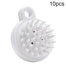 10 PCS XTS01 Silicone Soft Denti Denti SHAMPOO SHAMPOO MASSAGE PORTA SHAMPOO Brush (bianco)