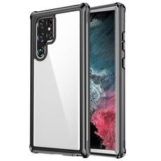 Per Samsung Galaxy S22 Ultra 5G Life Custodia protettiva per telefono in acrilico trasparente antiurto antipolvere impermeabile (nero)