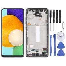 incell materiale schermo LCD e digitalizzatore assemblaggio completo con telaio (non supporta l'identificazione delle impronte digitali) per Samsung Galaxy A52 5G SM-A526