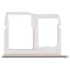 Vassoio NANO SIM Card + Vassoio per schede Micro SD per LG Stylo 6 / K71 LMQ730HA, LM-Q730HA, LMQ730TM, LM-Q730TM (Argento)