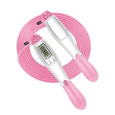 2 pz Sport Sport Conteggio elettronico Skipping Corda, Stile: corda filo cablato rosa