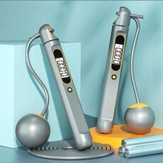 APP Bluetooth a doppio uso a doppio uso con cordone / cordless Smart Counting Skipping Rope (Grigio)