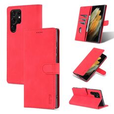 Per Samsung Galaxy S22 Ultra 5G Azns Skin Feel custodia in vitello Telefono orizzontale in pelle flip (rosso)