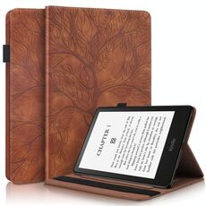 Per Amazon Kindle PaperWhite 5 2021 Life Tree Series Case in pelle in pelle (Brown)