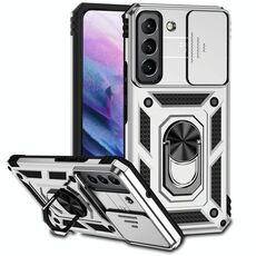 Per Samsung Galaxy S22 5G Sliding CAMSHIELD Holder Holder Case (Argento)