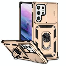 Per Samsung Galaxy S22 Ultra 5G Sliding Camshield Holder Holder Holder (Gold)