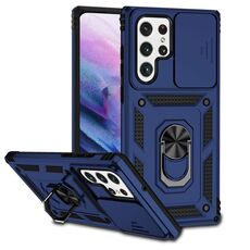 Per Samsung Galaxy S22 Ultra 5G Sliding CAMSHIELD Holder Holder Holder (Blue)