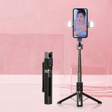 Telefono cellulare Tripod Bluetooth Telecomando Live Selfie Stick, Specifica: P96D2 Doppia luce
