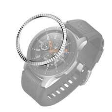 Per Samsung Galaxy Glassy Watch 46mm Anello di cornice in acciaio inox in acciaio inox (argento)