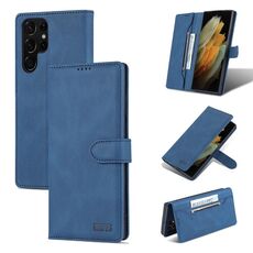 Per Samsung Galaxy S22 Ultra Azns Dream II SENTIRE SENTIRE PU + TPU Cassa del telefono PU flip orizzontale (blu)