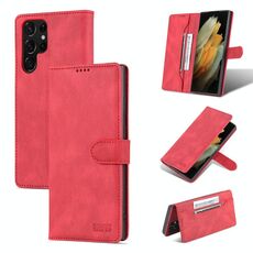 Per Samsung Galaxy S22 Ultra Azns Dream II SENTIRE SENTIRE PU + TPU Cassa del telefono flip orizzontale (rosso)