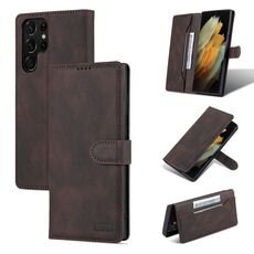 Per Samsung Galaxy S22 Ultra Azns Dream II SENTIRE SENTIRE PU + TPU Cassa del telefono flip orizzontale PU (caffè)