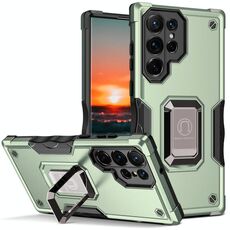 Per Samsung Galaxy S22 Ultra 5G Supporto per anello anello antiscivolo Cassa del telefono (verde)