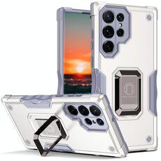 Per Samsung Galaxy S22 Ultra 5G Supporto per anello anello antiscivolo Cassa del telefono (Bianco)