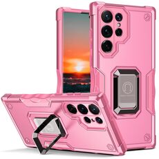 Per Samsung Galaxy S22 Ultra 5G Supporto per anello anello antiscivolo Cassa del telefono (rosa)