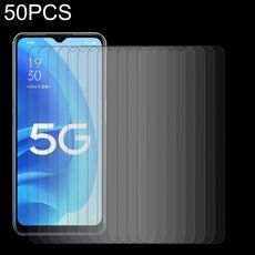 50 PCS 0.26mm Film in vetro temperato 9h 2.5D per OPPO A55S 5G