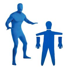 Photo Stretchy Body Green Screen Suit Video Video Chroma Key Tuta stretta, Dimensioni: 160 cm (Blue Split)