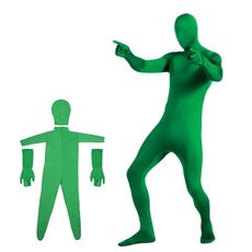 Photo Stretchy Body Green Screen Suit Video Video Chroma Key Tuta aderente, Dimensioni: 170 cm (verde split)