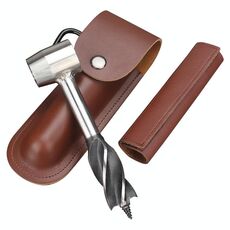 Outdoor Survival Punch Drill Bit Tool Set(Brown)