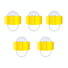 5 PCS D2 LED Lampeggiante Finger Light Stage Piccola palla magica Flash (Giallo)
