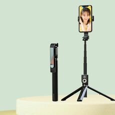 P81 Bastone per selfie Bluetooth integrato da 1,7 m con specchio per il trucco telecomandato TIKTOK