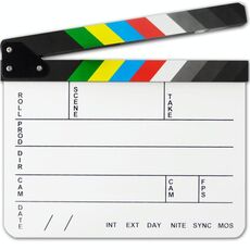 30 x 25cm Inglese Colorato Colorato Acrilico Clapperboard TV Film Movie Movie Movie Board