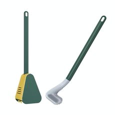 Spazzola per la toilette da golf con base autoaperta e chiusura a prova di acqua (verde)