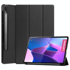 Per Lenovo Tab P12 PRO 12.6 Porta a tre pieghevoli in pelle texture custer Custodia in pelle (nero)