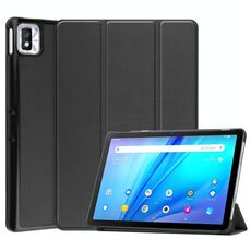 Per TCL Tab 10s Tre-Pieghevole Tre-Pieghevole Custer Texture in pelle Tablet Case (Nero)