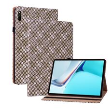 Per Huawei Matepad 11 2021 custodia per tablet in pelle tessere con supporto (marrone)