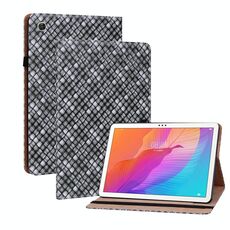 Per Huawei Matepad T 10s / Godise Tablet 2 Color Weave Custodia in pelle con supporto (nero)