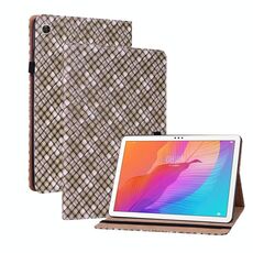 Per Huawei Matepad T 10s / Gustare Tablet 2 Custodia per tablet in pelle per tessitura a colori con supporto (Brown)