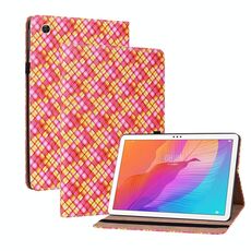 Per Huawei Matepad T 10s / godere del tablet 2 custodia del tablet di cuoio del tessuto di colore con supporto (rose rosso)