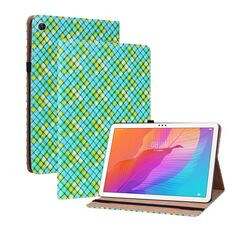 Per Huawei Matepad T 10s / Gustare Tablet 2 Color Weave Custodia in pelle con supporto (verde)