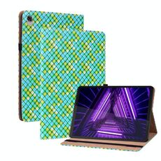 Per Lenovo M10 Plus 10.3 pollici TB-X606F Color Weave in pelle con tablet in pelle con supporto (verde)