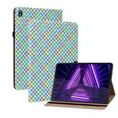 Per Lenovo Tab Tab K10 Color Weave Custodia in pelle con supporto (arcobaleno)