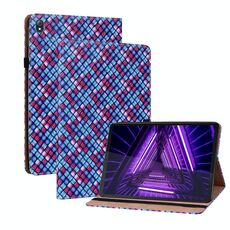 Per Lenovo Tab Tab K10 Color Weave in pelle custodia in pelle con supporto (blu)