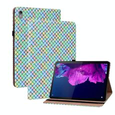 Per Lenovo Tab P11 TB-J606F Custodia per tablet in pelle con tessere con supporto (arcobaleno)