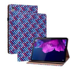 Per Lenovo Tab P11 TB-J606F Custodia per tablet in pelle con tessere con supporto (blu)