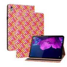 Per Lenovo Tab P11 TB-J606F Custodia in pelle tessere in pelle con supporto (Rose Red)
